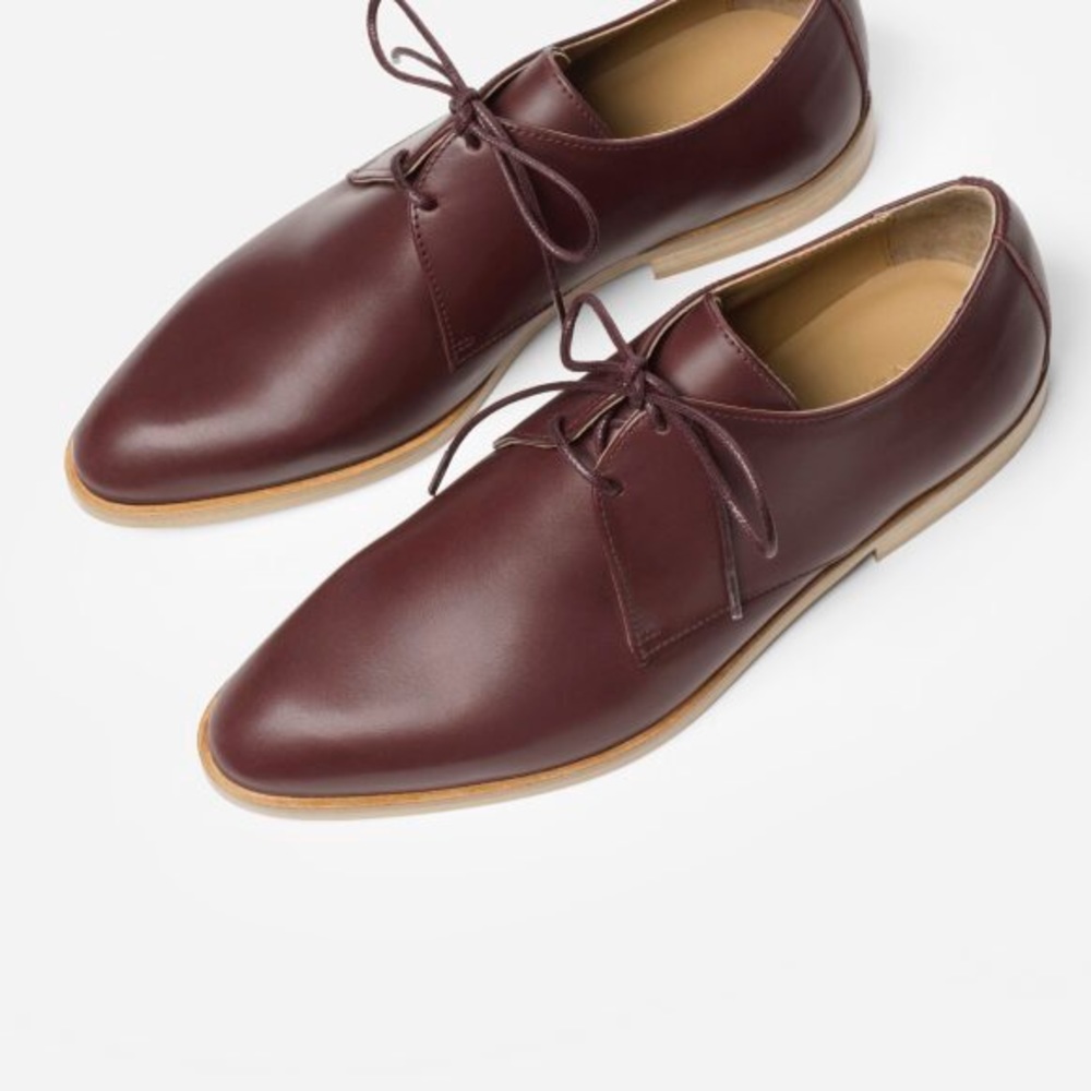 Everlane Oxfords, Burgundy, 8.5